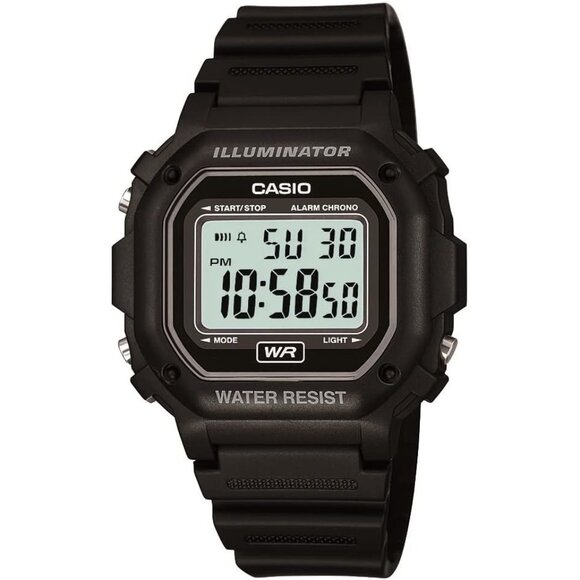 Casio Men's F108wh Illuminator Collection Black Resin Strap Digital Watch - Picture 1 of 4